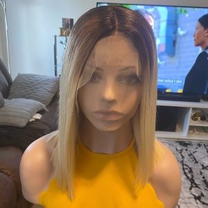 14inch frontal lace virgin Human wig colour 4/613
